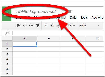 Name your Google Sheet