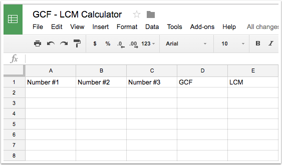 Step 2 - Set up your spreadsheet